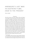 Habsburg’s Last War in Austrian films, 1918 to the present by Hannes Leidinger